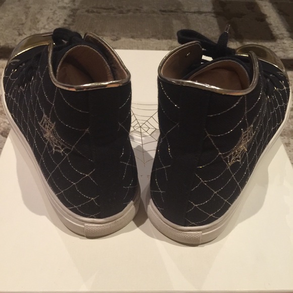 Charlotte Olympia BlackGold Web High Tops Sneakers - Picture 5 of 16